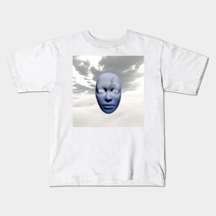 Mask in cloudy sky Kids T-Shirt